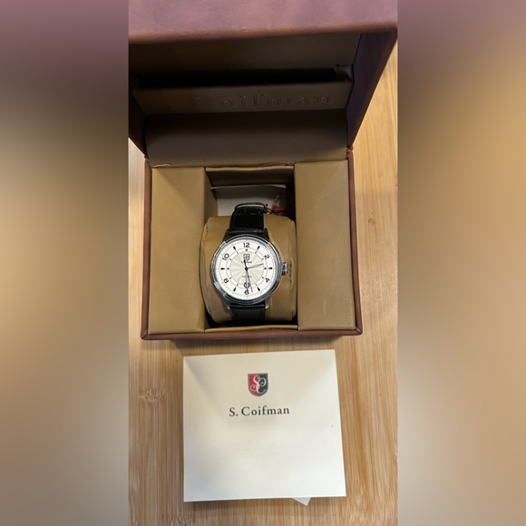 S Coifman Watch With 44mm Ceam Face & Black Leather Band - Picture 9 of 9